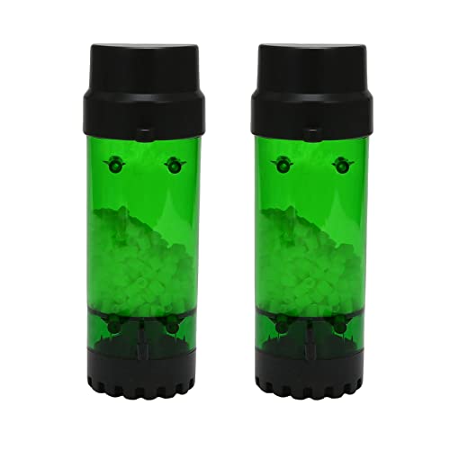 Mengmen 2 x Aquarium-Filter für Fischtank LH-600 mit Stein und Schwammfilter