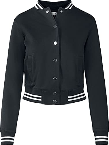 Urban Classics Damen Sweatjacke Ladies College Sweat Jacket,Schwarz,4XL