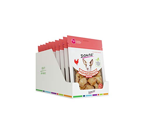 DOKAS Hühnerbrust Nuggets – Gefriergetrocknete Premium Nuggets für Hunde – Idealer Snack für zwischendurch – 10 x 110 g