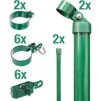 Zaunanschluss-Set, 2 seitige Verbindung grün