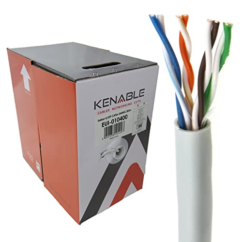 Indoor CAT5e U/UTP Kupfer Ethernet Netzwerk Solid Kabel Kabelrolle 24AWG Eca 305 m Grey [305 Meter/305m]