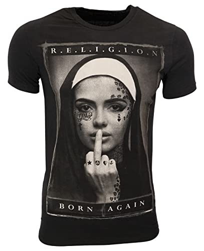 Religion Herren T-Shirt Born Again (XL, Black)