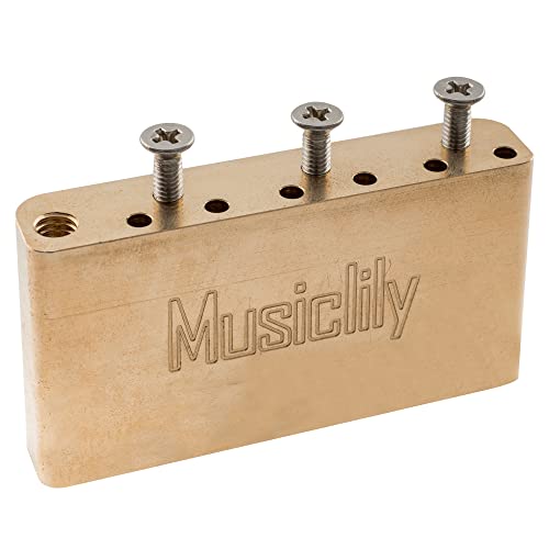 Musiclily Ultra 10,5 mm Messing 40 mm Standard Tremolo Block für Squier Strat Import E-Gitarre