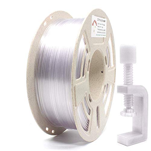 Reprapper PETG Filament 1.75 1kg für 3D-Druck, Zäh PETG 1.75 mm (± 0.03) Ordentlich in Recycelte Spule Gespult, Transparent