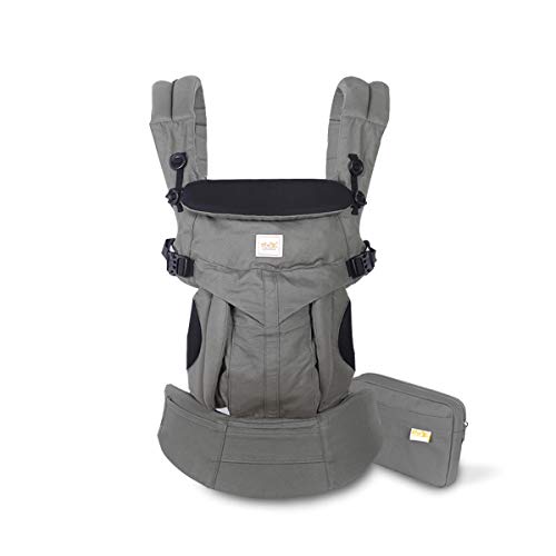 SONARIN Premium Babytrage mit Aufbewahrungstasche,Ergonomisch,Sonnenschutz haube,für Neugeborene& Kleinkinder (0-48 Monate),Maximale Belastung 20kg,Baby Tragetasche und Kindertrage(DunkelGrün)