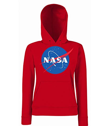 TRVPPY Damen Hoodie Kapuzenpullover Modell NASA - Rot M
