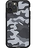 Black Rock - Robust Case Real Leather Camouflage Hülle für Apple iPhone 11 Pro | Cover, Leder Handyhülle, kabelloses Laden, Lederhülle, rutschfest (Camo Schwarz)