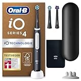 Oral-B iO Series 4 Plus Edition Elektrische Zahnbürste/Electric Toothbrush, 3 Aufsteckbürsten, 4 Putzmodi für Zahnpflege, Magnet-Technologie, recycelbare Verpackung, Designed by Braun, matt black