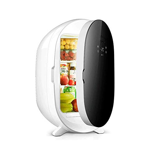 Samnuerly Kompakter Mini-Kühlschrank, tragbarer Kühler-Wärmer-Kühlschrank mit digitaler Temperaturregelung für Kosmetik, Make-up, Hautpflege-Kühlschrank mit einer Tür