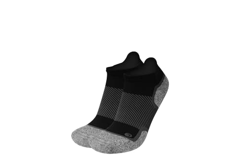 OrthoSleeve WC4 Wellness-Socken für Diabetiker und Neuropathie, nicht bindend, verbessert die Durchblutung und hilft bei Ödemen, Schwarz, extra breit, No-Show, M (1 Paar)