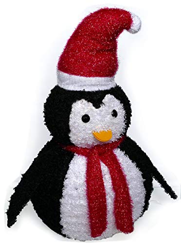 Pinguin Figur für Weihnachten außen Garten 80 cm mit 60 LED beleuchtet