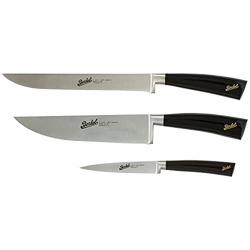 Elegance Schwarz Set mit 3 Chef-Messern