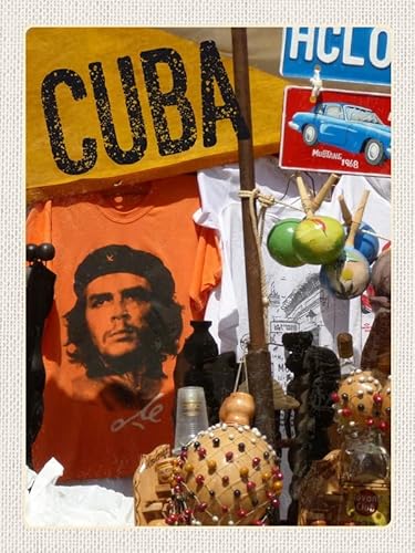 mrdeco Metall Schild 30x40cm gewölbt Cuba Karibik Che Guevara Havanna Club Deko Blechschild Tin Sign