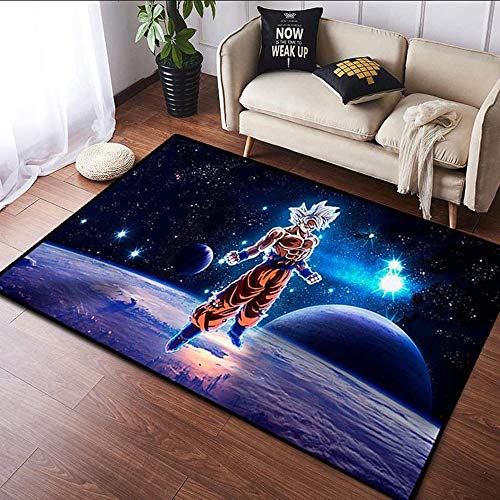 BILIVAN Superweicher Wohnzimmer-Teppich, 3D-Dragonball Z Goku, bedruckte Teppiche für Schlafzimmer, Zuhause, dekorativer Raum, Sofa, Teppiche (140 x 200 cm)