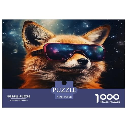 Sunglasses Fox Erwachsene 1000 Teile Puzzles Family Challenging Games Geburtstag Home Decor Educational Game Entspannung Und Intelligenz 1000pcs (75x50cm)