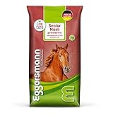 Eggersmann Pferdemüsli Senior getreidefrei - 15kg Natürliches getreidefreies Pferdefutter mit erhöhtem Energiegehalt - Pferdefutter ideal für stoffwechselkranke Pferde
