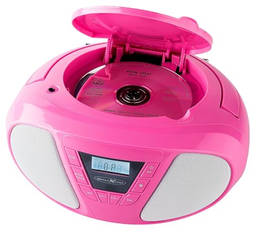 Reflexion CDR614 - Boombox mit CD und UKW-Radio (pink)