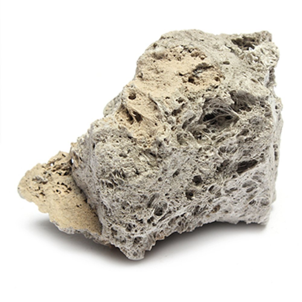 PUAK523 Bimsstein für Aquarien, schwimmender Felsen, Moosstein, natürlicher Bimsstein, Dekoration, 9 cm - 15 cm, 1 Stück