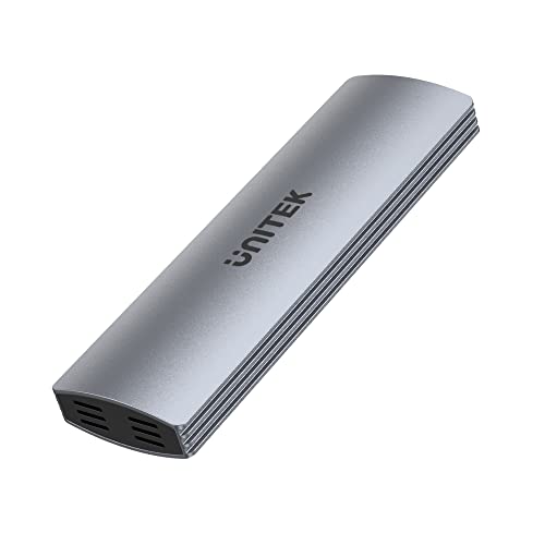 Unitek M.2 NVMe/SATA 10Gbps-Laufwerksgehäuse | S1230A | USB-C-Anschluss | Unterstützt M- oder B+M-Laufwerke | Gehäuse aus Aluminium-Legierung | Farbe: Space Gray