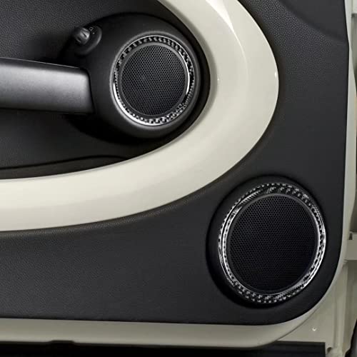 Kohlefaser-Zubehör Autotür Lautsprecher Abdeckung Verkleidung für Mini Cooper Hardtop Clubman Cabrio R55 R56 R57 2007-2010