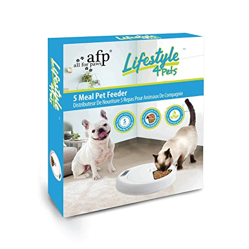 ALL FOR PAWS Lifestyle Automatischer Futterspender für Haustiere, 5 Mahlzeiten, 7,62 kg