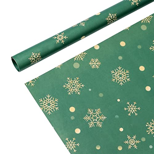 5 Stück Weihnachts-Geschenkpapier, Kraftpapier, Schneeflocken-Elch-Muster für Weihnachtskollektion, Geschenktüten, Verpackung, Dekoration, 50 x 71 cm, Weihnachtsverpackungspapier