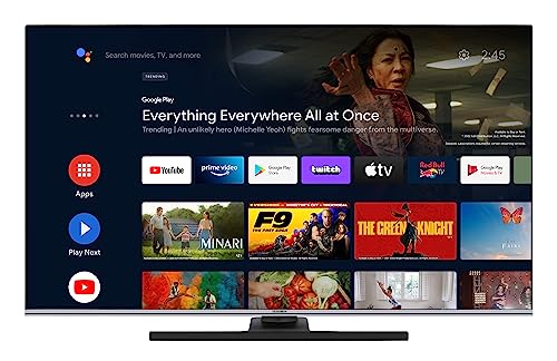 TELEFUNKEN QU55AN900M 55 Zoll QLED Fernseher/Android Smart TV (4K Ultra HD, HDR Dolby Vision, Triple-Tuner, Bluetooth, Dolby Atmos)