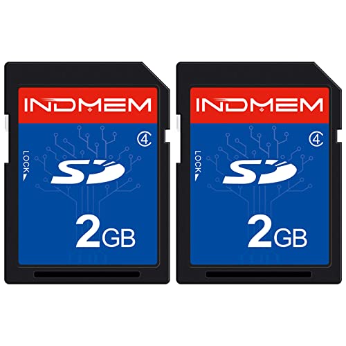 INDMEM SD-Karten, 2 GB, Klasse 4, Flash-Speicherkarte, 2 G, SLC, Stanard, sichere digitale Karten, 2 Stück