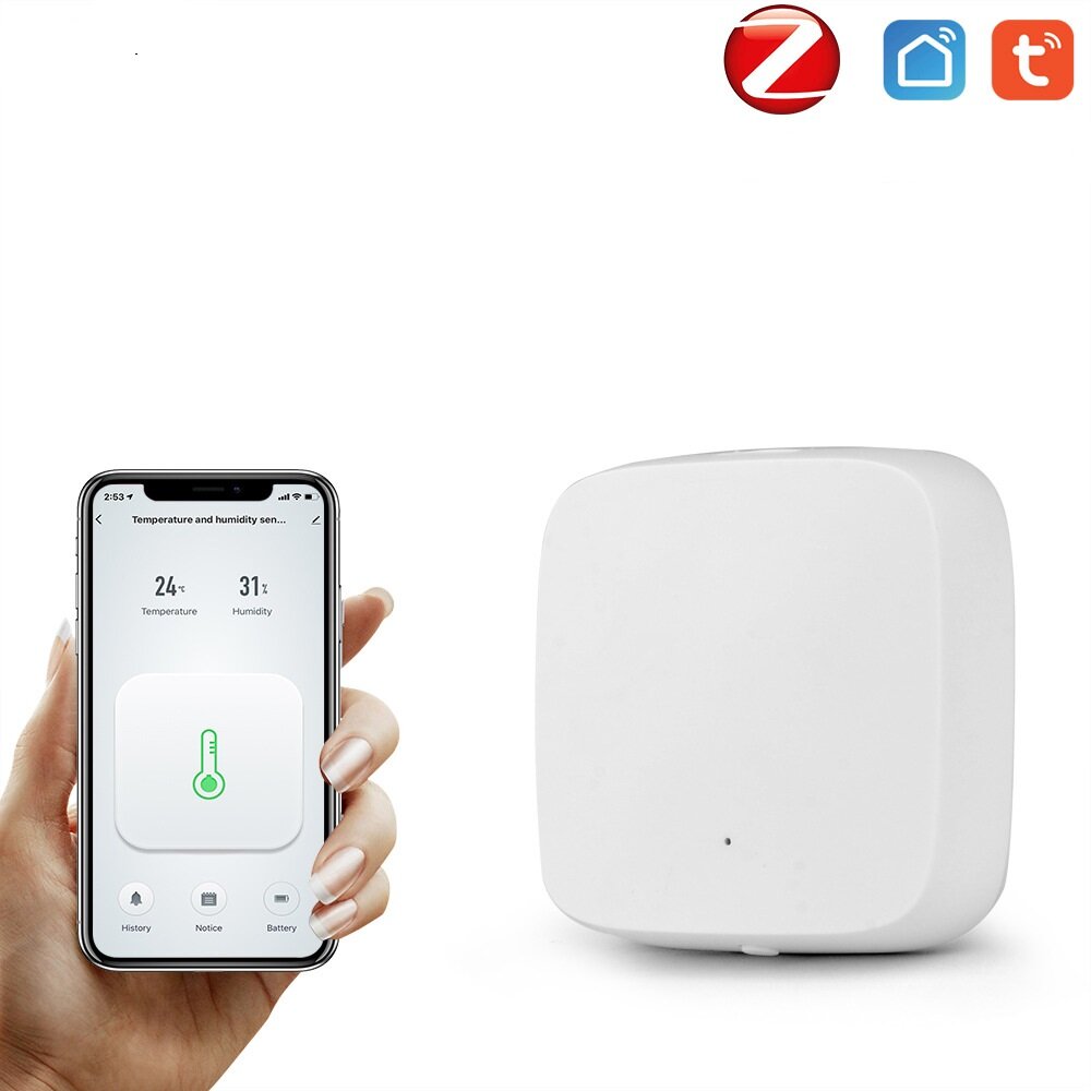 Smarsecur Tuya Zigbee Temperatur- und Feuchtigkeitssensor Wireless Smart Home EWelink Temperatur- und Feuchtigkeitssenso