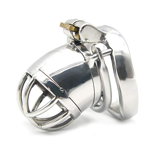 Stainless Steel Chastity Cage with Urethral Sound Catheter Anti-off Spike Ring Male Chastity Devices Lock for Men