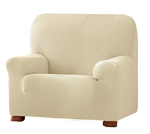 Eysa Cora bielastisch Sofa überwurf 1 Sessel Farbe 01-beige, Polyester-Baumwolle, 36 x 27 x 9 cm