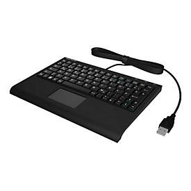 KeySonic ACK-3410 - Tastatur - mit Touchpad - USB - Deutsch - Schwarz