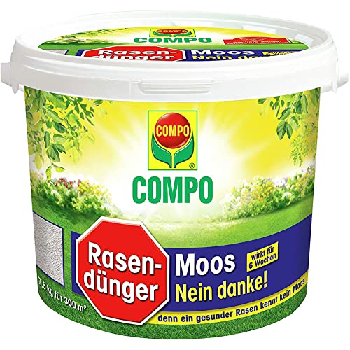 COMPO Rasendünger Moos - Nein danke!, 7,5 kg für 300 qm