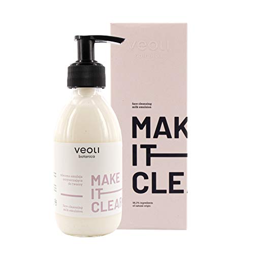 veoli Make it clear Reinigungsmilch, milchige Gesichtsemulsion 200ml alle Hauttypen, vegane Gesichtsreinigung Milch