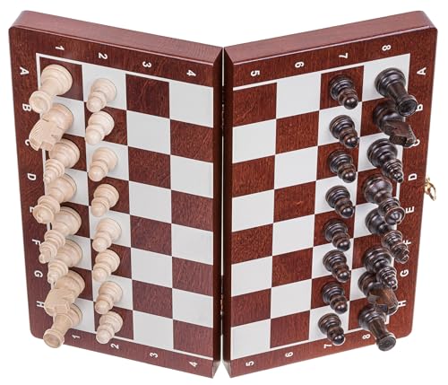 SQUARE GAME Schach Schachspiel - MAGNETISCHE Basic - 26,5 x 26,5 cm - Schachfiguren & Schachbrett aus Holz