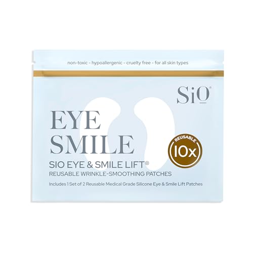 SiO Beauty Eye & Smile Lift | Eye & Smile Anti-Falten-Patches für 2 Wochen | Glättende Silikon-Patches für Augen & Smile Falten und feine Linien, Beige Eye & Smile Lift (2 Pad-Pack)