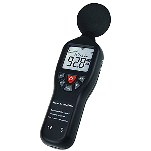 Digitaler Schallpegelmesser mit Stativhalterung Hintergrundbeleuchtungsanzeige Hohe Genauigkeit Messung von 30 dB bis 130 dB(Schallmesser)