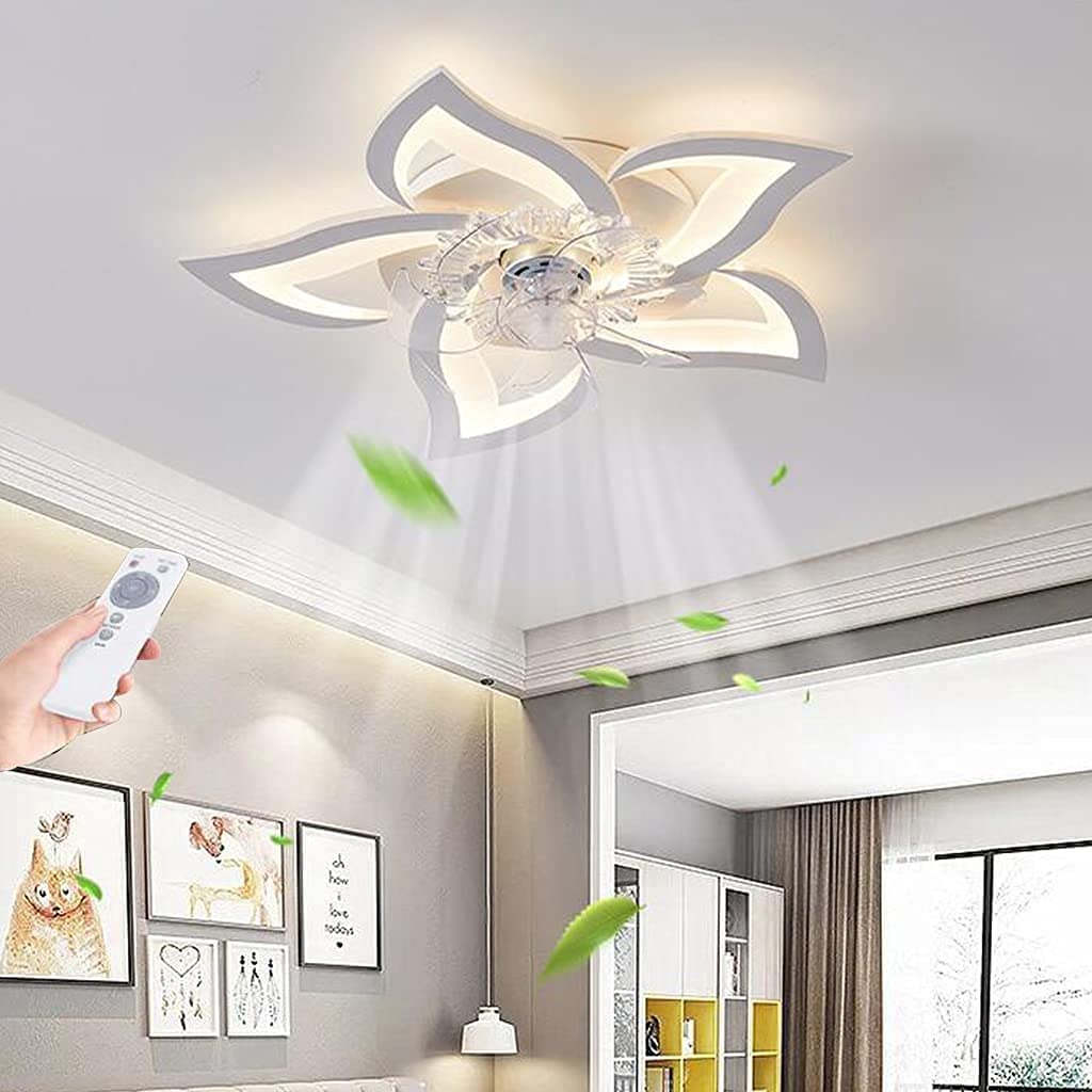 LED-Deckenventilator Mit Lampe,Modern Spirale Ventilator Deckenleuchte,Dimmbare Fan Deckenlampe,Einstellbare Windgeschwindigkeit,Fernbedienung Timing,Wohnzimmer Schlafzimmer Kinderzimmer Beleuchtung
