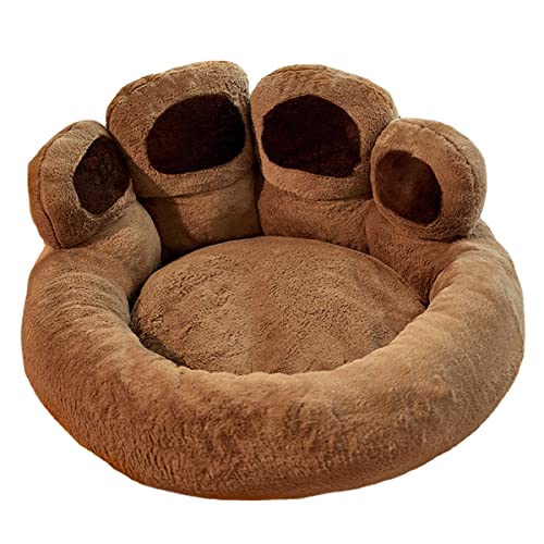 Zoomlie Hundehütte, Katzenhütte, warm, tiefschlafend, klein, 55 cm, Braun