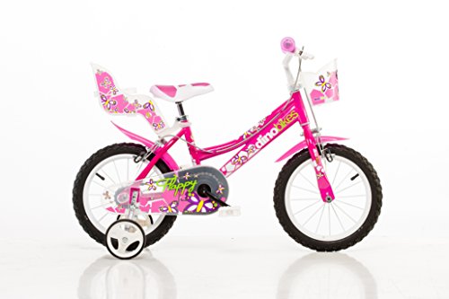 Mädchen Kinderfahrrad pink Mädchenfahrrad – 14 Zoll | TÜV geprüft | Original | Kinderrad mit Stützrädern - Das Fahrrad als Geschenk für Mädchen
