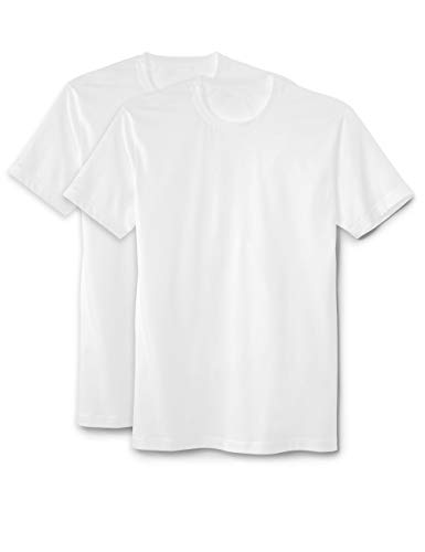 Calida Herren Natural Benefit T-Shirt, 2er-Pack, Weiß (weiss 001), X-Large (Herstellergröße:XL)