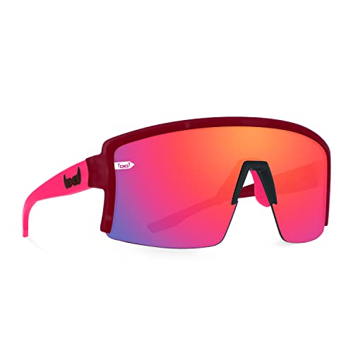 Gloryfy Unisex G20 Flatline Infrared Sonnenbrille, Pink-Rot, L