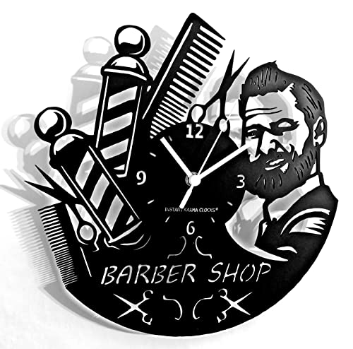 Wanduhr Barber Shop Barber Friseursalon Schönheit Geschenkidee 30 x 30 cm