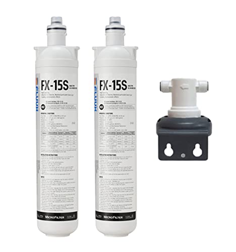 FLUUX FX-15S Wasserfiltersystem unter der Spüle, Skalenkorrosionsschutz, NSF/ANSI 42 & 53 zertifiziert, kommerzieller Wasserfilter 16 K Gallonen, 2 Stück