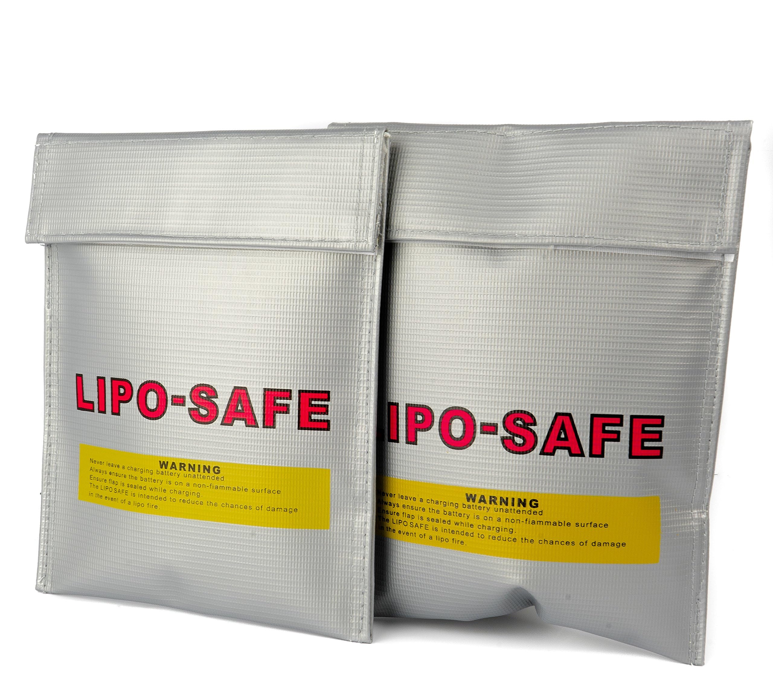 Lipo Safe Bag Flammhemmend, zum sicheren Laden von Akkus - Verschiedene Größen Doppelpack 18x22cm I Feuerfester Akku Beutel - Lipo Schutz aus hochwertigem Aramid Gewebe