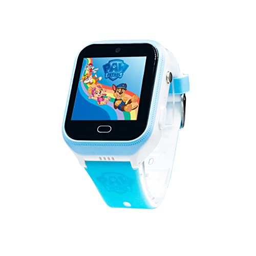 Paw Patrol 4G Kids-Watch Uhr für Jungen und Mädchen mit lustigen Paw Patrol Filtern die mit der integrierten Kamera gemacht Werden. Chat, Videoanrufe, Video, Kamera, Fitness & Körpertemperatur (Blau)