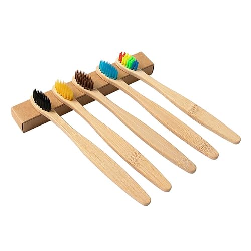 10/20/40PCS Colorful Bamboo Toothbrush Set Soft Bristle Charcoal Bamboo Toothbrushes Soft Oral Care (40PCS)