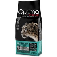 Optimanova Super Premium Sterilised Katzenfutter - Trockenfutter Hähnchen und Reis - 8 kg - Hypoallergen - 40% Frischfleisch - Erwachsene Katzen - Ab dem 12 monate