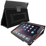 Snugg iPad 3 / 4 Schutzhülle, Leder Schutz Klapphülle Case Cover Ständer für Apple iPad 3 / 4 - Schwarz