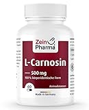ZeinPharma L-Carnosin 500 mg 60 Kapseln (Monatspackung) Glutenfrei, vegan, koscher & halal Hergestellt in Deutschland, 36 g